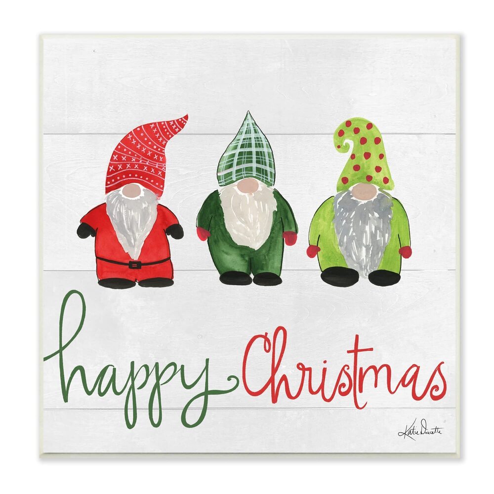 7628 Happy Christmas Jolly Holiday Gnomes Patterned Hats, Design by Katie